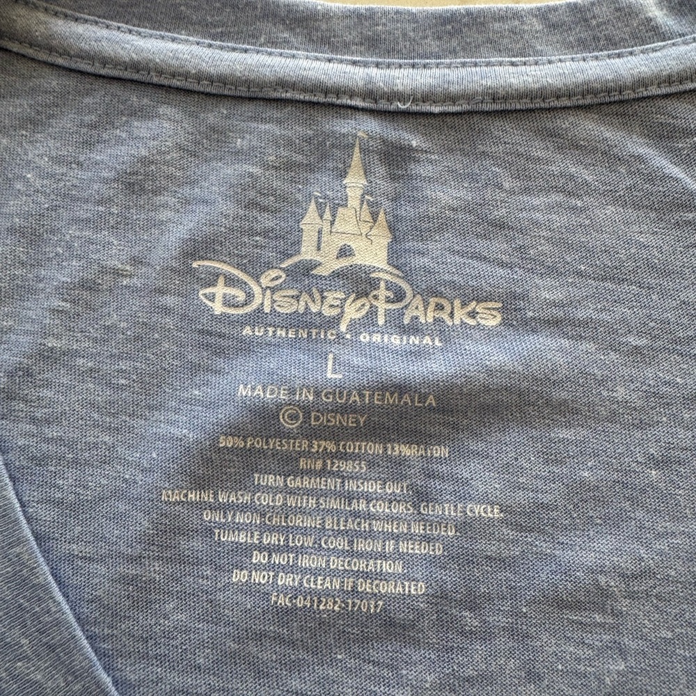 Disneyland Heather Blue T-Shirt with Mickey Mouse Vintage.  Size: L *New ✨ - Picture 3 of 3